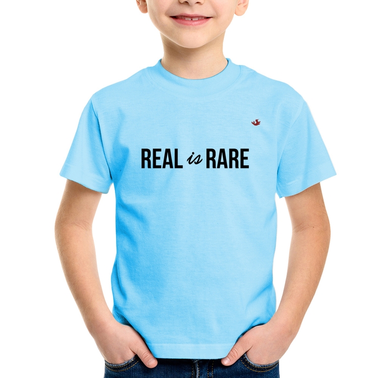 Camiseta Infantil Real is Rare - Azul Bebê