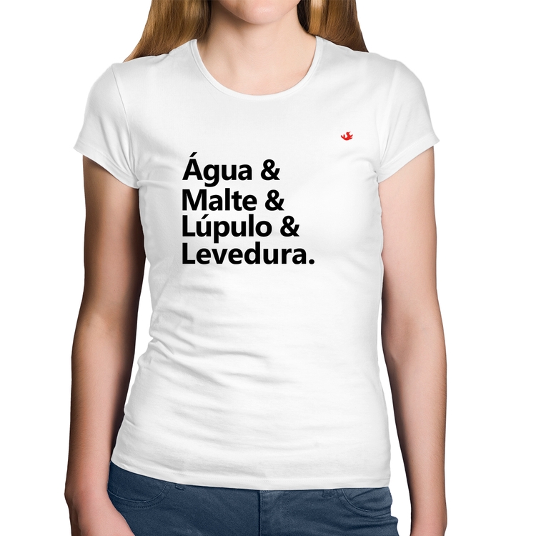 Baby Look Algodão Receita Cerveja - Branca