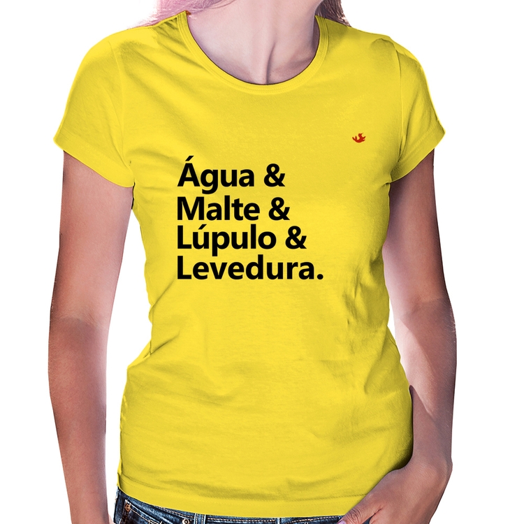 Baby Look Receita Cerveja - Amarela