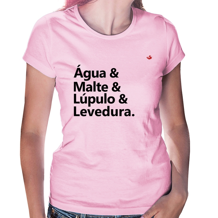 Baby Look Receita Cerveja - Rosa Bebê