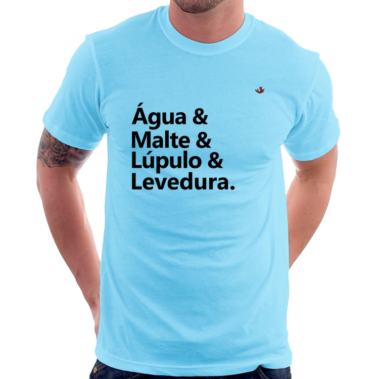 Camiseta Receita Cerveja - Azul Bebê