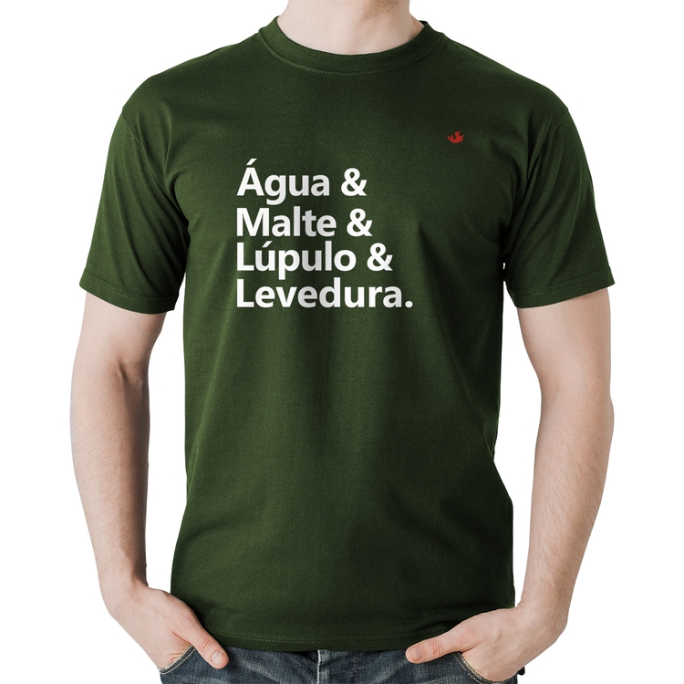 Camiseta Algodão Receita Cerveja - Musgo