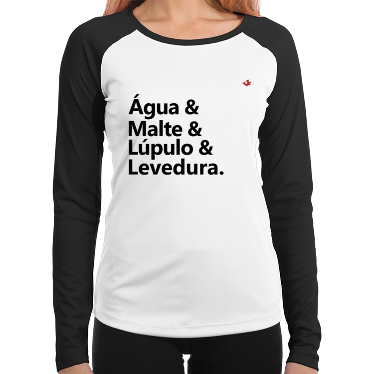 Baby Look Raglan Receita Cerveja Manga Longa
