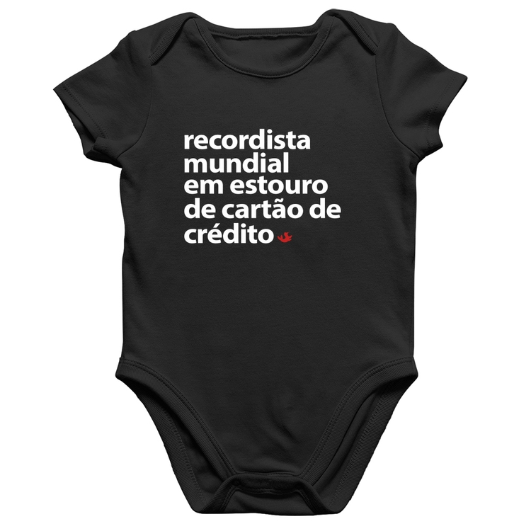 Body Bebê Algodão Recordista mundial em estouro de cartão