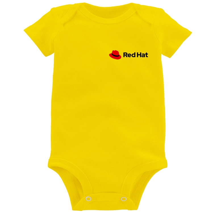 Body Bebê Red Hat Linux - Amarelo