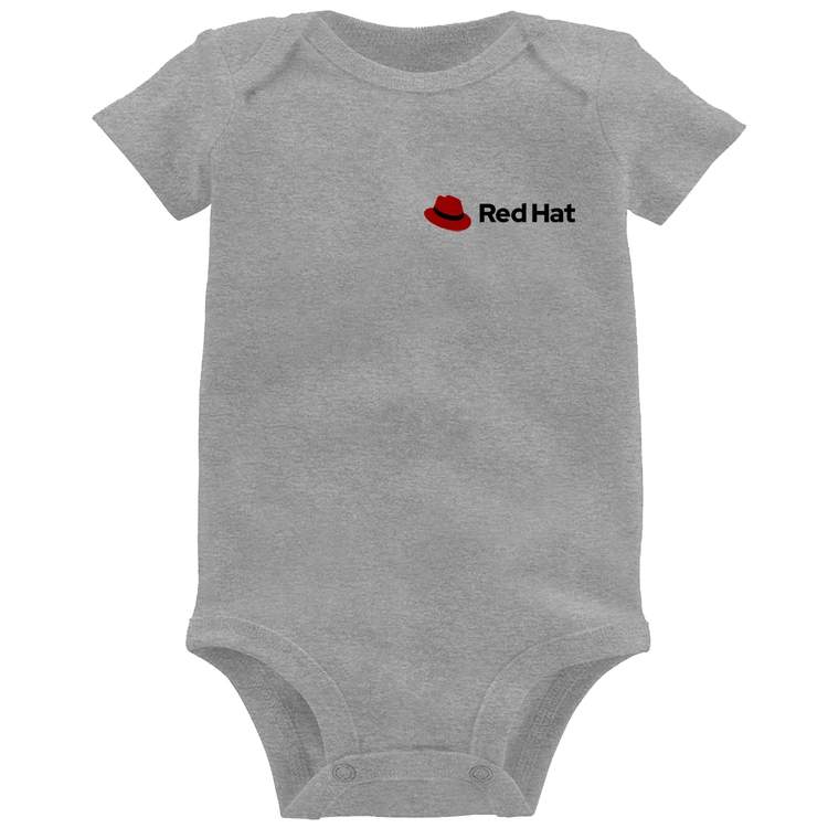 Body Bebê Red Hat Linux - Cinza