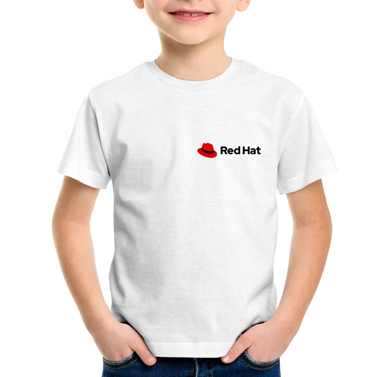 Camiseta Infantil Red Hat Linux