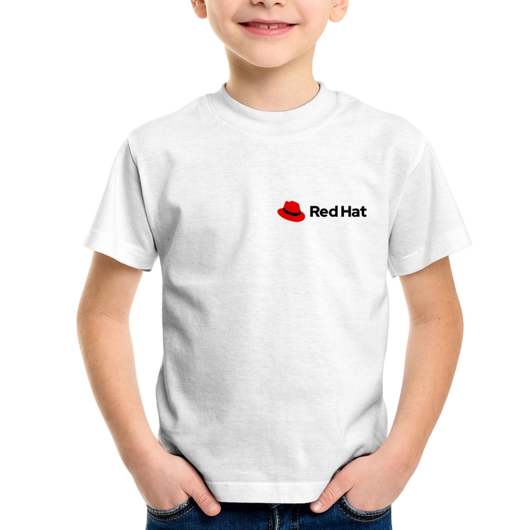 Camiseta Infantil Red Hat Linux