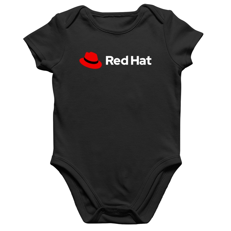 Body Bebê Algodão Red Hat Linux Logo