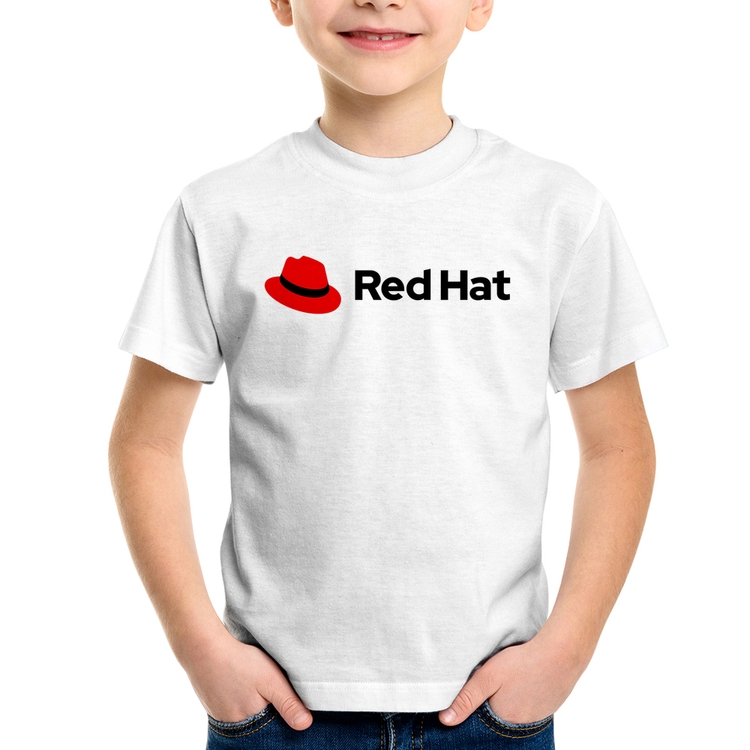 Camiseta Infantil Red Hat Linux Logo