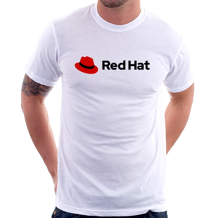 Camiseta Red Hat Linux Logo
