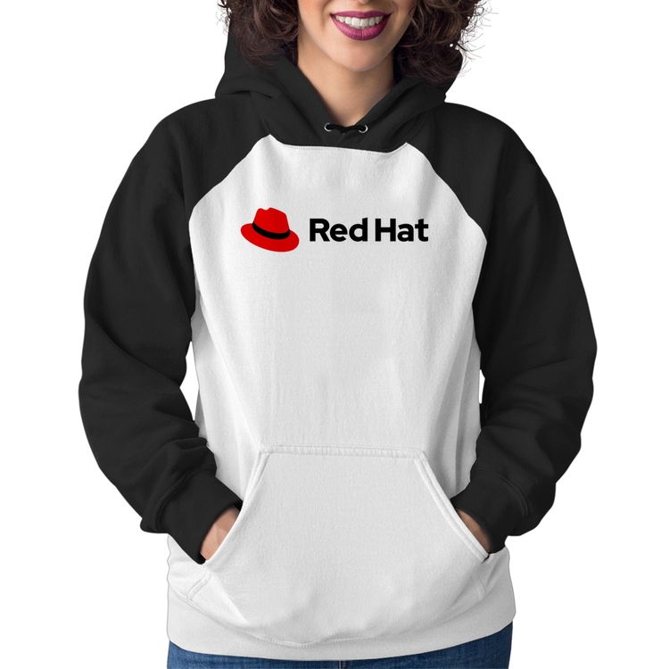 Moletom Feminino Red Hat Linux Logo