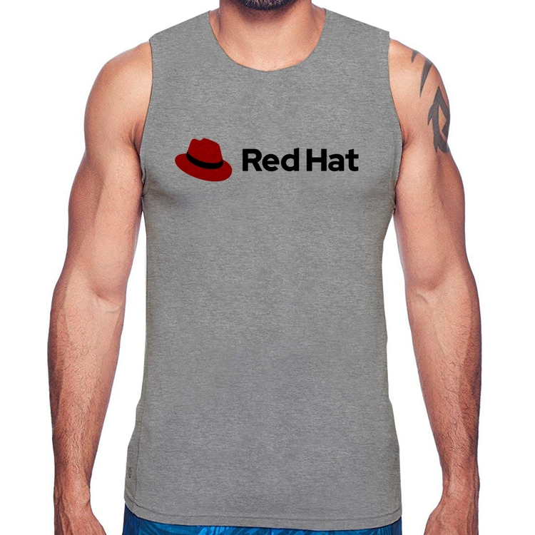 Regata Red Hat Linux Logo - Cinza