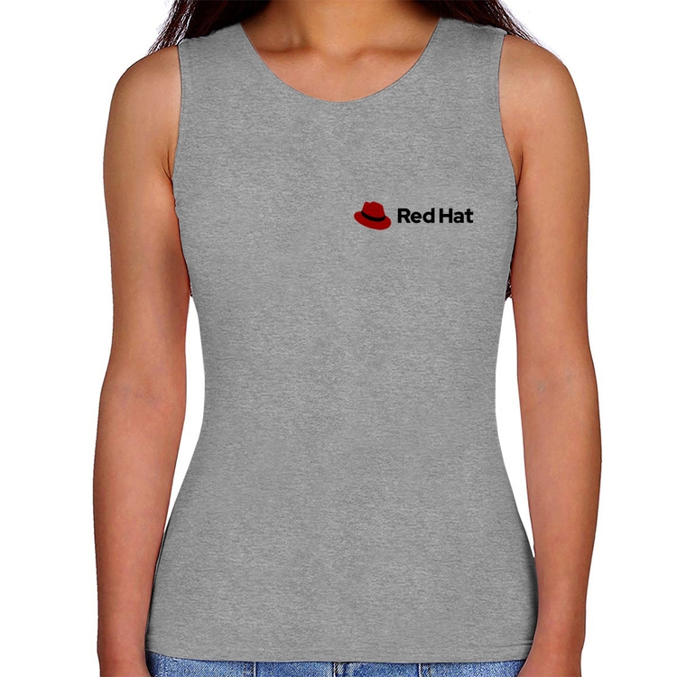 Regata Feminina Red Hat Linux - Cinza