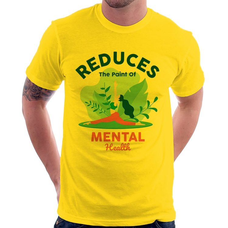 Camiseta Reduces The Paint Of Menthal Health - Amarela