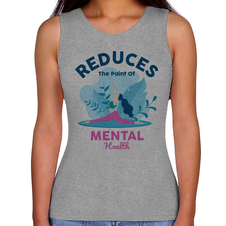 Regata Feminina Reduces The Paint Of Menthal Health - Cinza