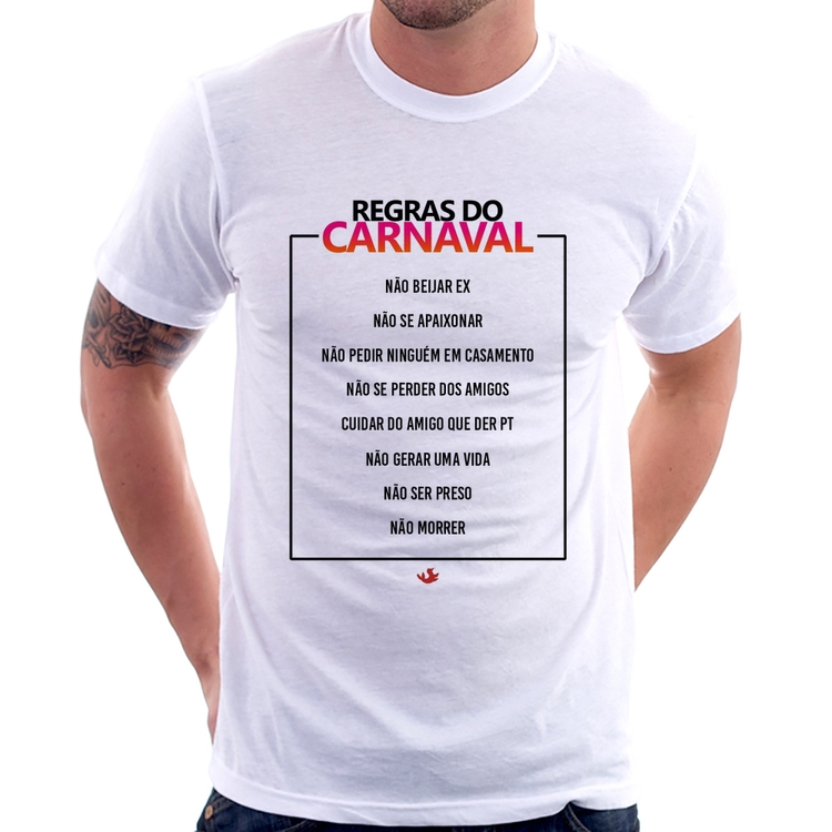 Camiseta Regras do carnaval