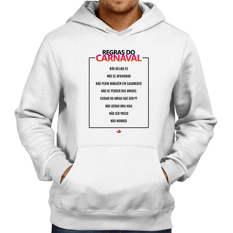 Moletom Regras do carnaval - Branco