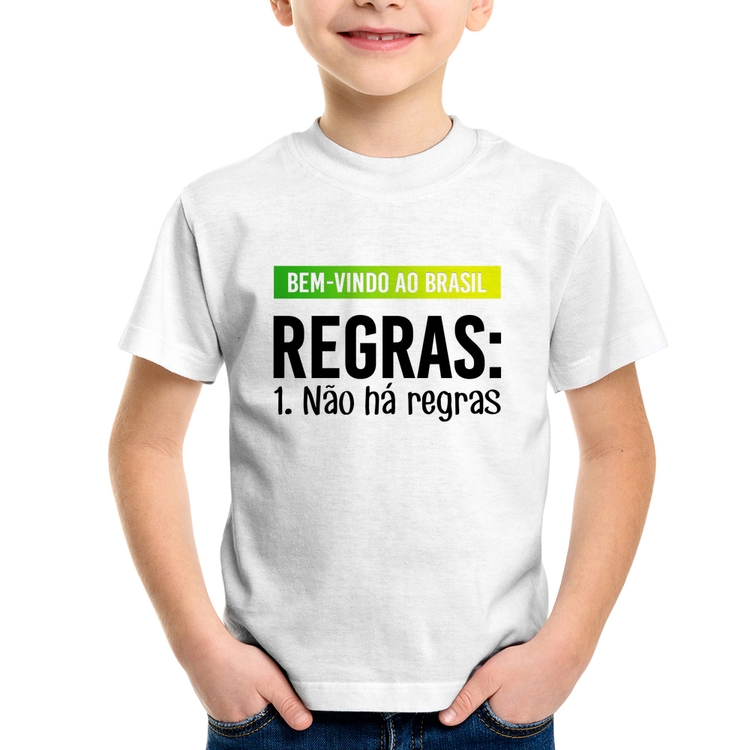 Camiseta Infantil Regras: Não há regras