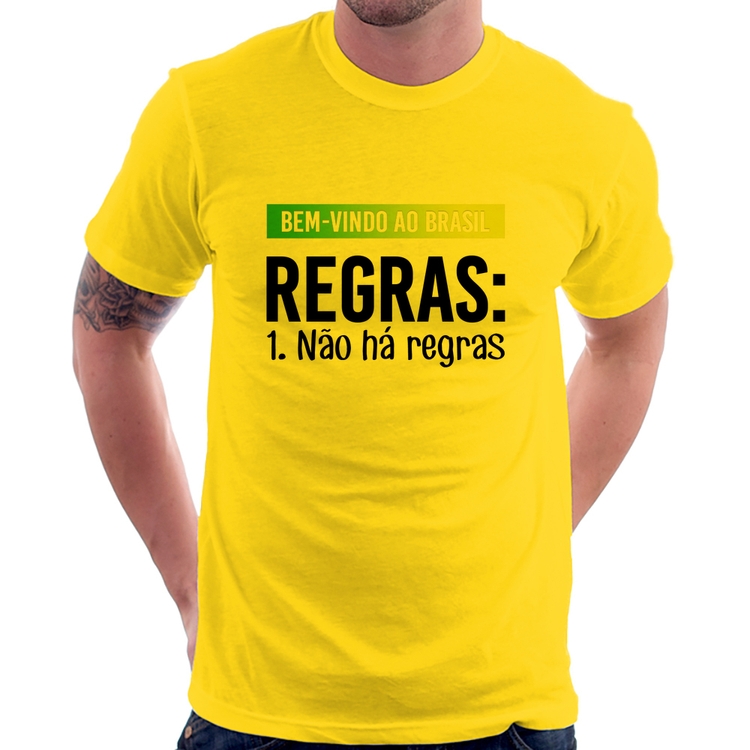 Camiseta Regras: Não há regras - Amarela