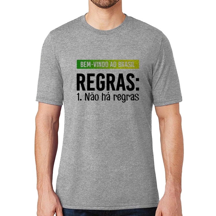 Camiseta Regras: Não há regras - Cinza
