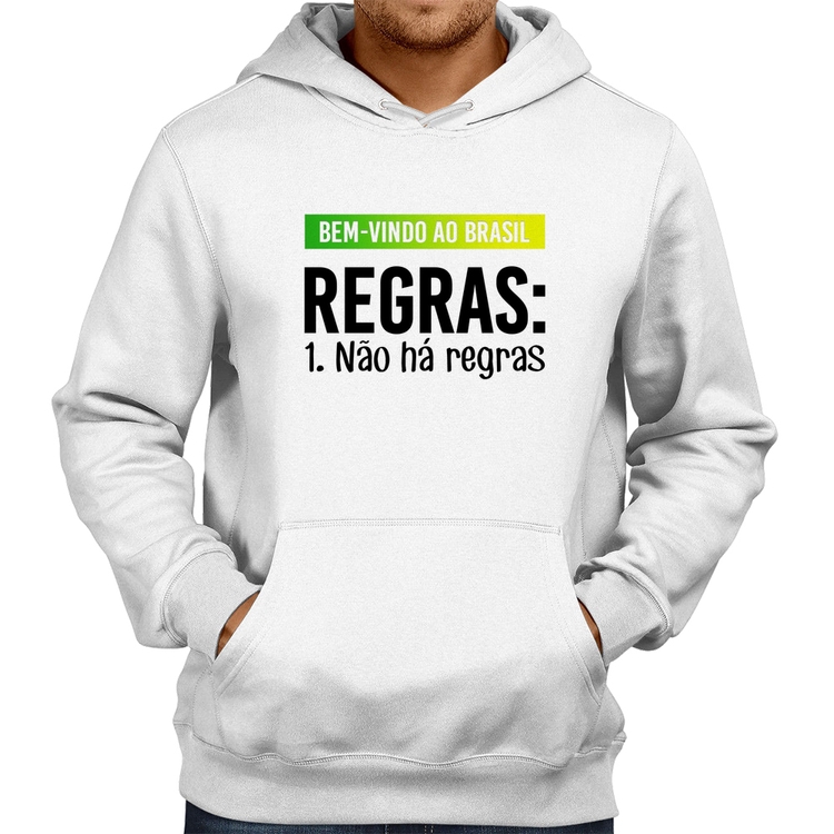 Moletom Regras: Não há regras - Branco