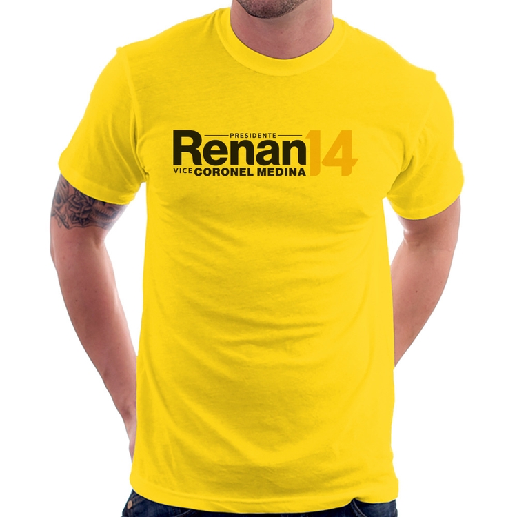 Camiseta Renan Santos Presidente MBL 14 Missão - Amarela