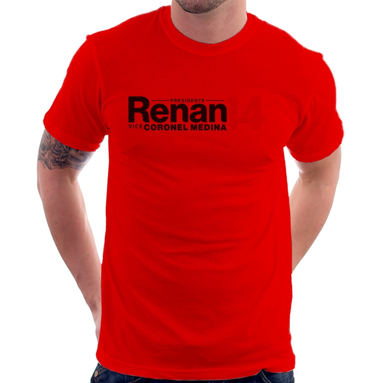 Camiseta Renan Santos Presidente MBL 14 Missão - Vermelha