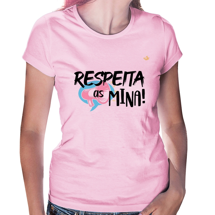 Baby Look Respeita as mina! - Rosa Bebê