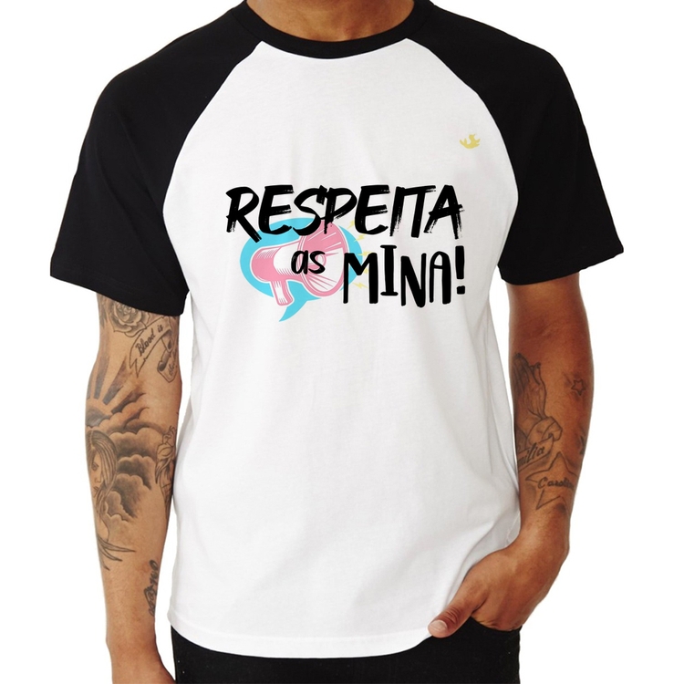 Camiseta Raglan Respeita as mina!