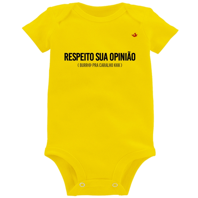 Body Bebê Respeito sua opinião - Amarelo