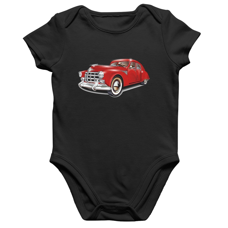 Body Bebê Algodão Retro Classic Red Car