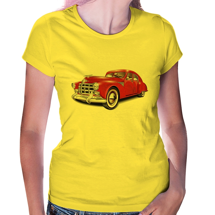 Baby Look Retro Classic Red Car - Amarela