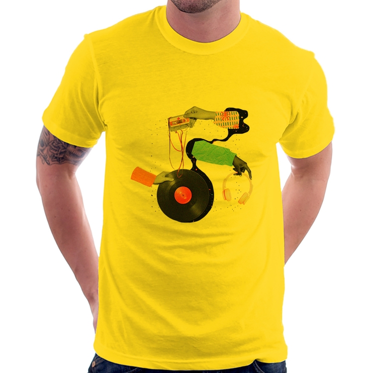 Camiseta Retro Music - Amarela