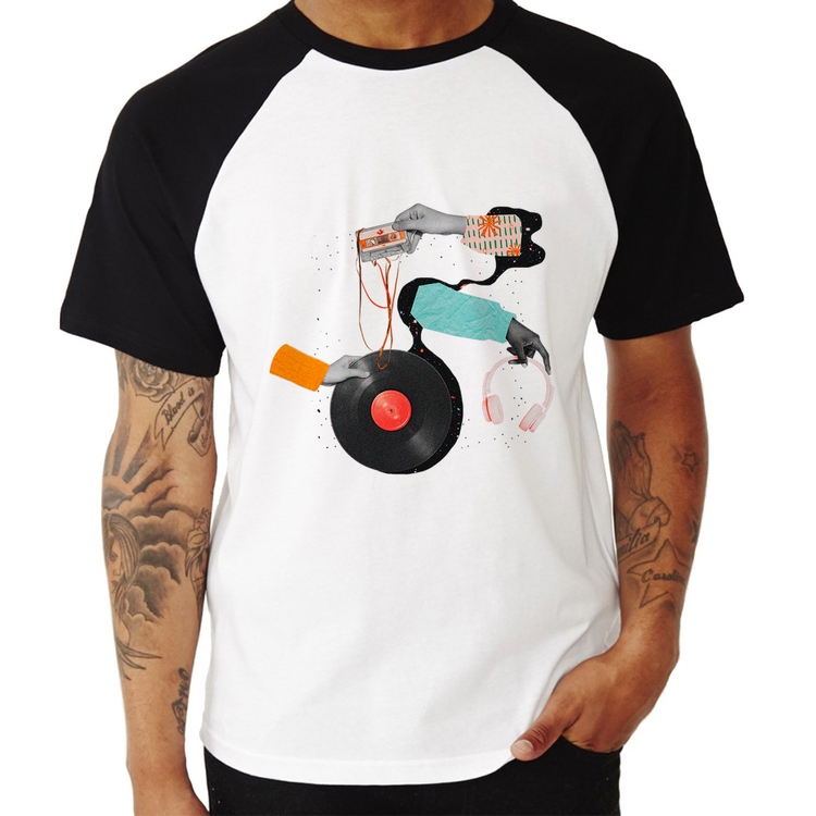 Camiseta Raglan Retro Music
