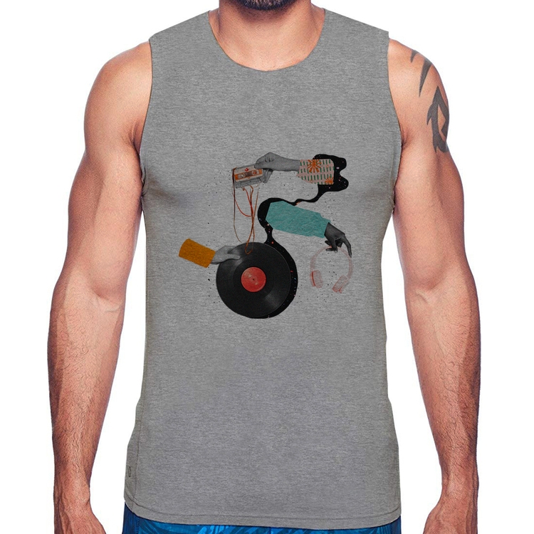 Regata Retro Music - Cinza