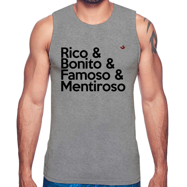Regata Rico & Bonito & Famoso & Mentiroso - Cinza