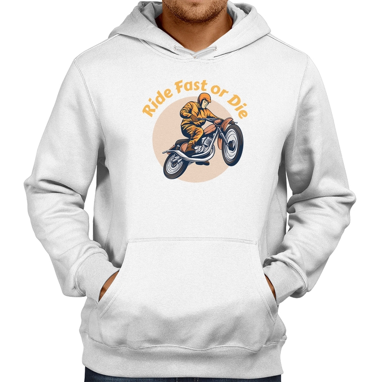Moletom Ride Fast Or Die - Branco