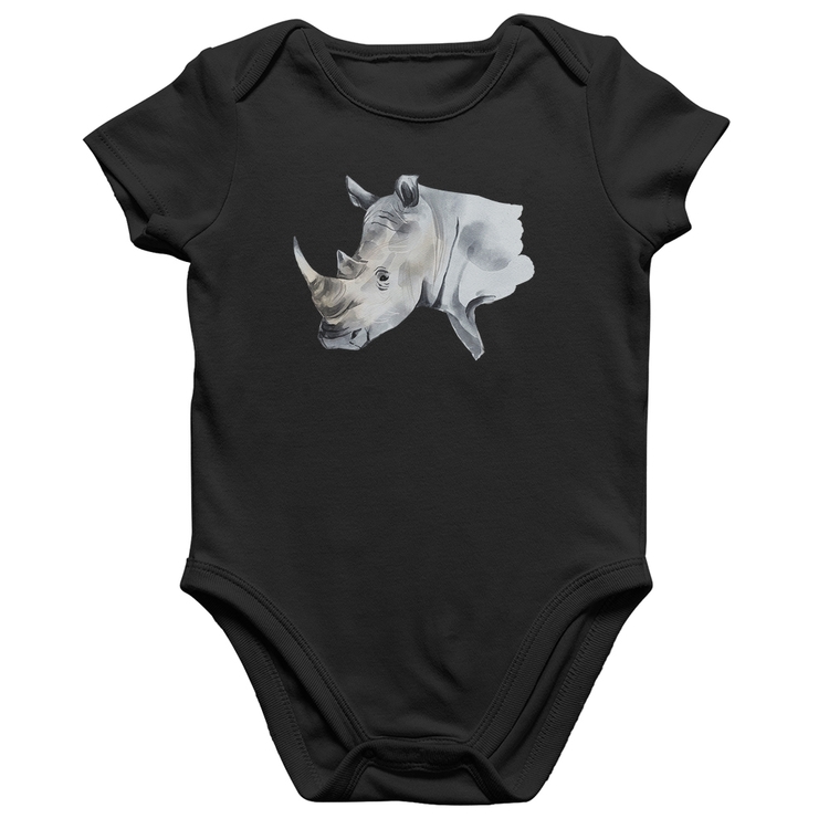 Body Bebê Algodão Rinoceronte
