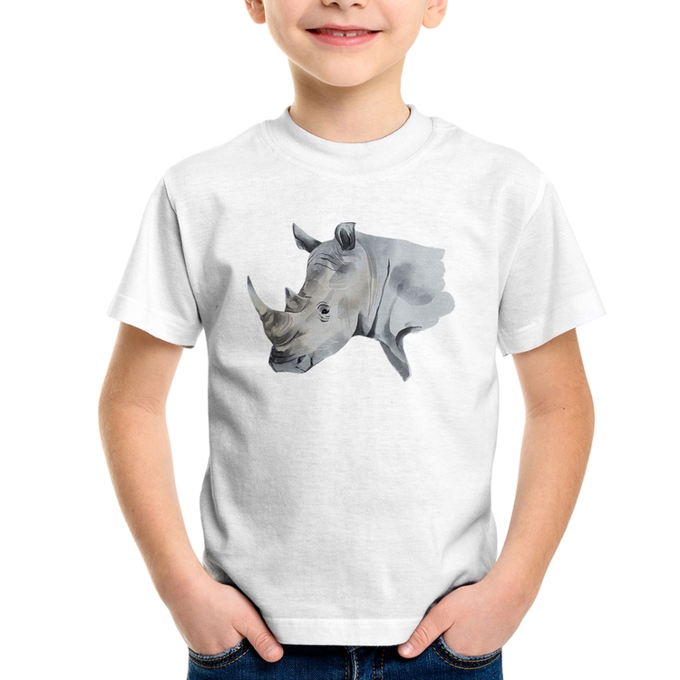 Camiseta Infantil Rinoceronte