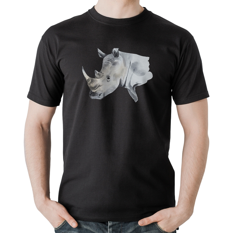 Camiseta Algodão Rinoceronte