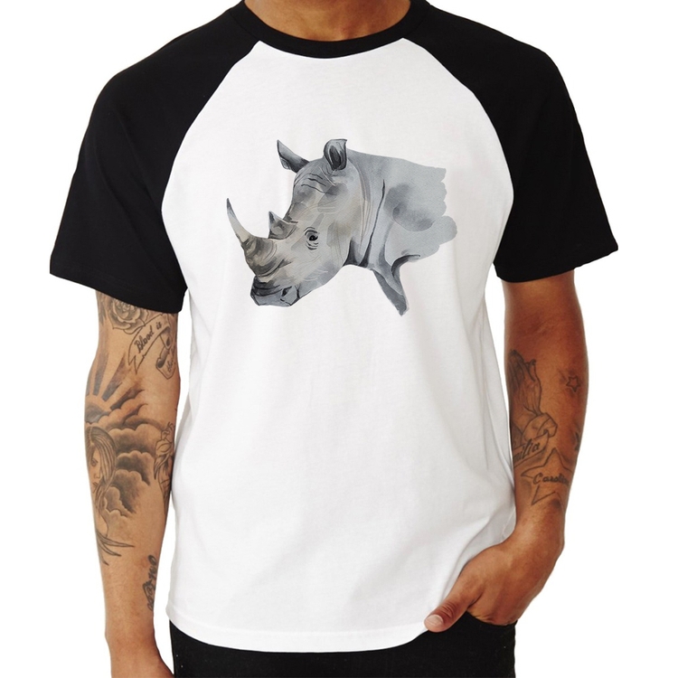 Camiseta Raglan Rinoceronte