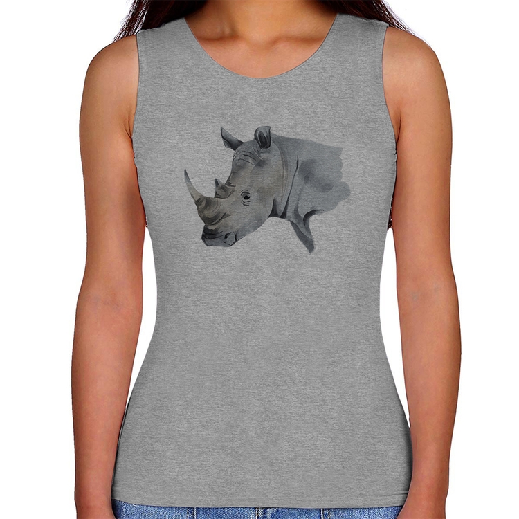 Regata Feminina Rinoceronte - Cinza