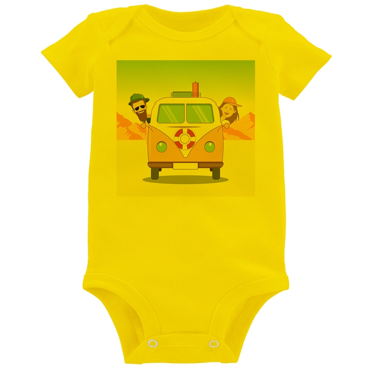 Body Bebê Road Trip - Amarelo