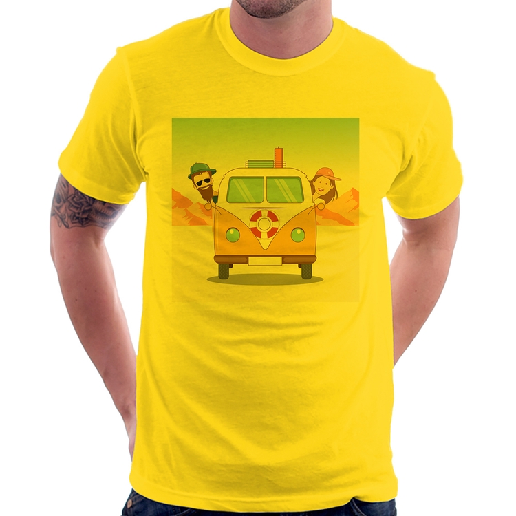 Camiseta Road Trip - Amarela