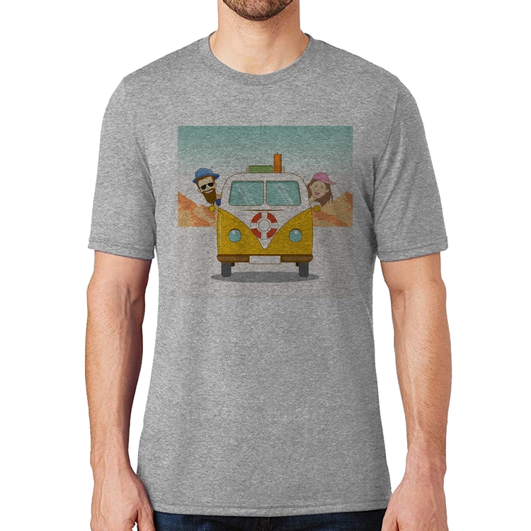 Camiseta Road Trip - Cinza