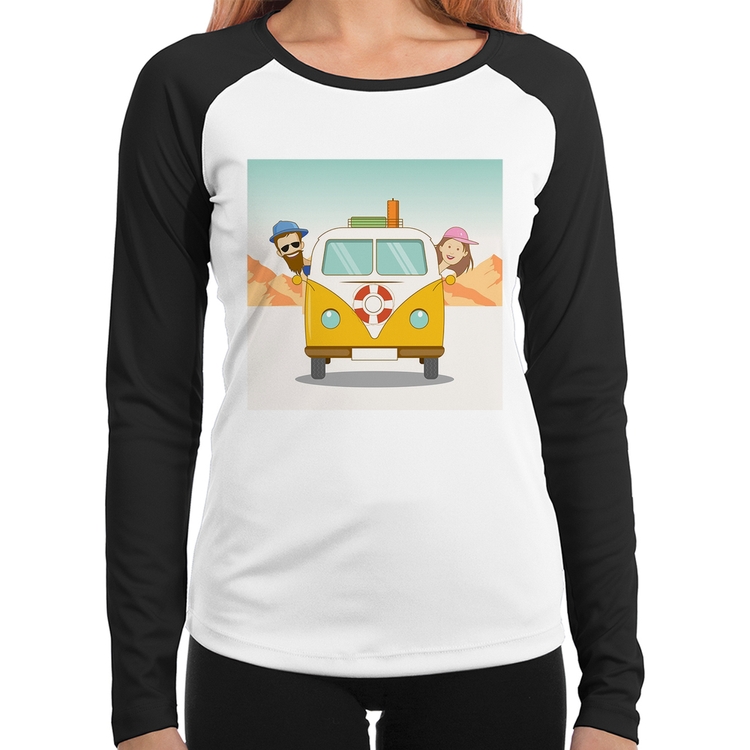 Baby Look Raglan Road Trip Manga Longa