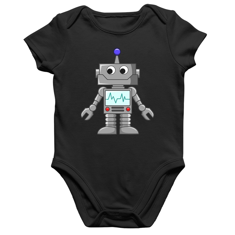 Body Bebê Algodão Robozinho