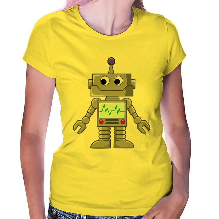 Baby Look Robozinho - Amarela