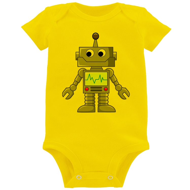 Body Bebê Robozinho - Amarelo